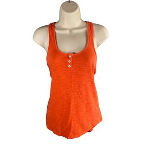 Old Navy Henley Tank Top Slub Cotton Racerback Womens Medium Y2k Elena Bella